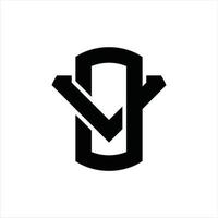 ov logotyp monogram design mall vektor