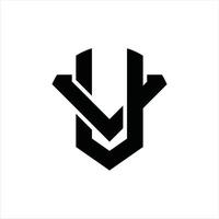 vv-Logo-Monogramm-Design-Vorlage vektor