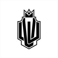 VW-Logo-Monogramm-Design-Vorlage vektor