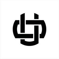 uo logotyp monogram design mall vektor