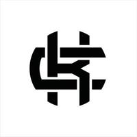 kc logotyp monogram design mall vektor