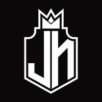 jn-Logo-Monogramm-Design-Vorlage vektor