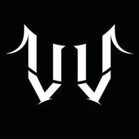 vv-Logo-Monogramm mit abstrakter Form-Design-Vorlage vektor