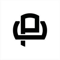 PU-Logo-Monogramm-Design-Vorlage vektor