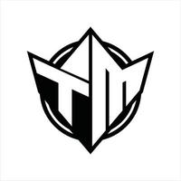 tm-Logo-Monogramm-Designvorlage vektor