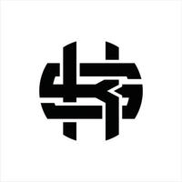 ks logotyp monogram design mall vektor