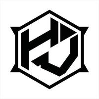 HV-Logo-Monogramm-Designvorlage vektor