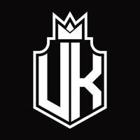 UK-Logo-Monogramm-Design-Vorlage vektor