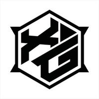 xg-Logo-Monogramm-Designvorlage vektor