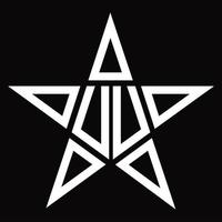 uu-Logo-Monogramm mit sternförmiger Designvorlage vektor