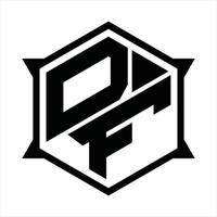 df logotyp monogram design mall vektor