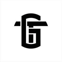 gt-Logo-Monogramm-Designvorlage vektor