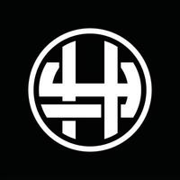 Hy-Logo-Monogramm-Designvorlage vektor