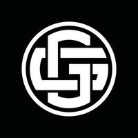 gg-Logo-Monogramm-Designvorlage vektor