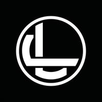 ll logotyp monogram design mall vektor