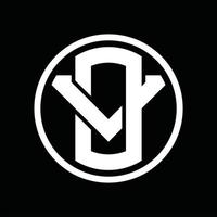 ov logotyp monogram design mall vektor