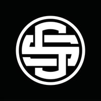 ss-Logo-Monogramm-Designvorlage vektor