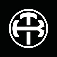 tk-Logo-Monogramm-Design-Vorlage vektor