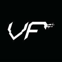 Designvorlage für vf-Logo-Monogramm mit abstrakter Geschwindigkeitstechnologie vektor