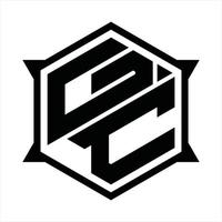 GC-Logo-Monogramm-Designvorlage vektor