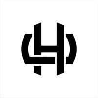 hu logotyp monogram design mall vektor