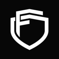 FO-Logo-Monogramm-Vintage-Design-Vorlage vektor