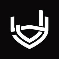 JY-Logo-Monogramm-Vintage-Design-Vorlage vektor