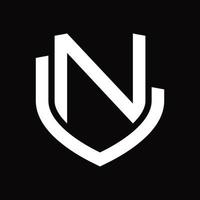 nl logotyp monogram årgång design mall vektor