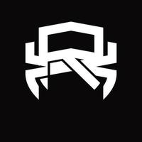 rx logo monogramm vintage designvorlage vektor