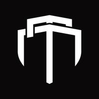 tm logotyp monogram årgång design mall vektor