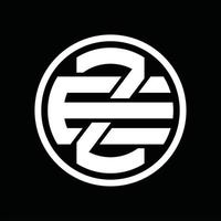 ze-Logo-Monogramm-Designvorlage vektor