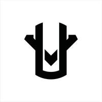 UV-Logo-Monogramm-Design-Vorlage vektor