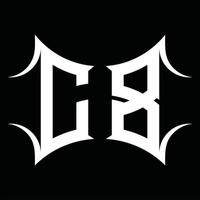 cb-Logo-Monogramm mit abstrakter Form-Design-Vorlage vektor