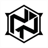 nn-Logo-Monogramm-Designvorlage vektor