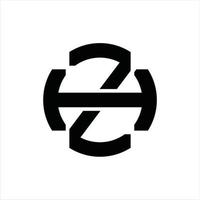 zh-Logo-Monogramm-Designvorlage vektor