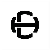 ch logotyp monogram design mall vektor