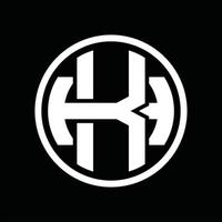 kh-Logo-Monogramm-Designvorlage vektor