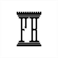 fb-Logo-Monogramm mit Designvorlage in Säulenform vektor
