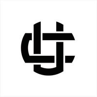 uc logotyp monogram design mall vektor