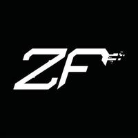 zf zlogo Monogramm abstrakte Designvorlage für Geschwindigkeitstechnologie vektor