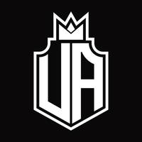 ua logotyp monogram design mall vektor