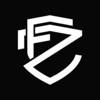 fz-Logo-Monogramm-Vintage-Design-Vorlage vektor