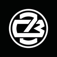 zb-Logo-Monogramm-Design-Vorlage vektor