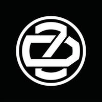 zd logotyp monogram design mall vektor
