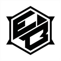 eb-Logo-Monogramm-Designvorlage vektor