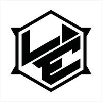 le logotyp monogram design mall vektor