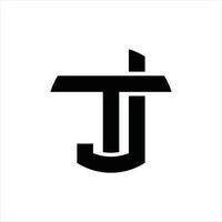 jt-Logo-Monogramm-Design-Vorlage vektor