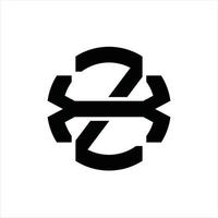 zx-Logo-Monogramm-Designvorlage vektor