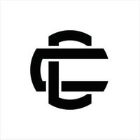 cc logotyp monogram design mall vektor