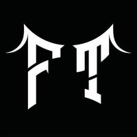 ft-Logo-Monogramm mit abstrakter Form-Design-Vorlage vektor